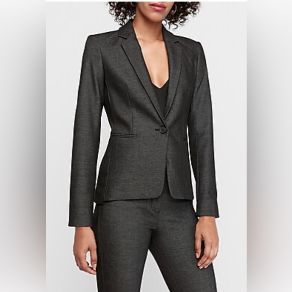 EXPRESS Dark Gray Blazer NWT Size 12 - Picture 1 of 6